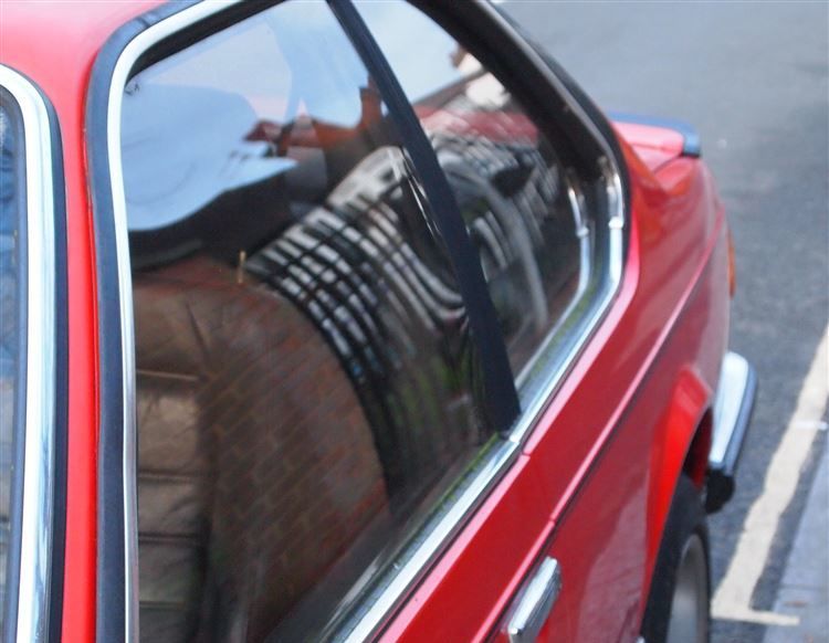 Side view red generic car