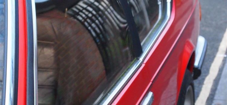 Side view red generic car